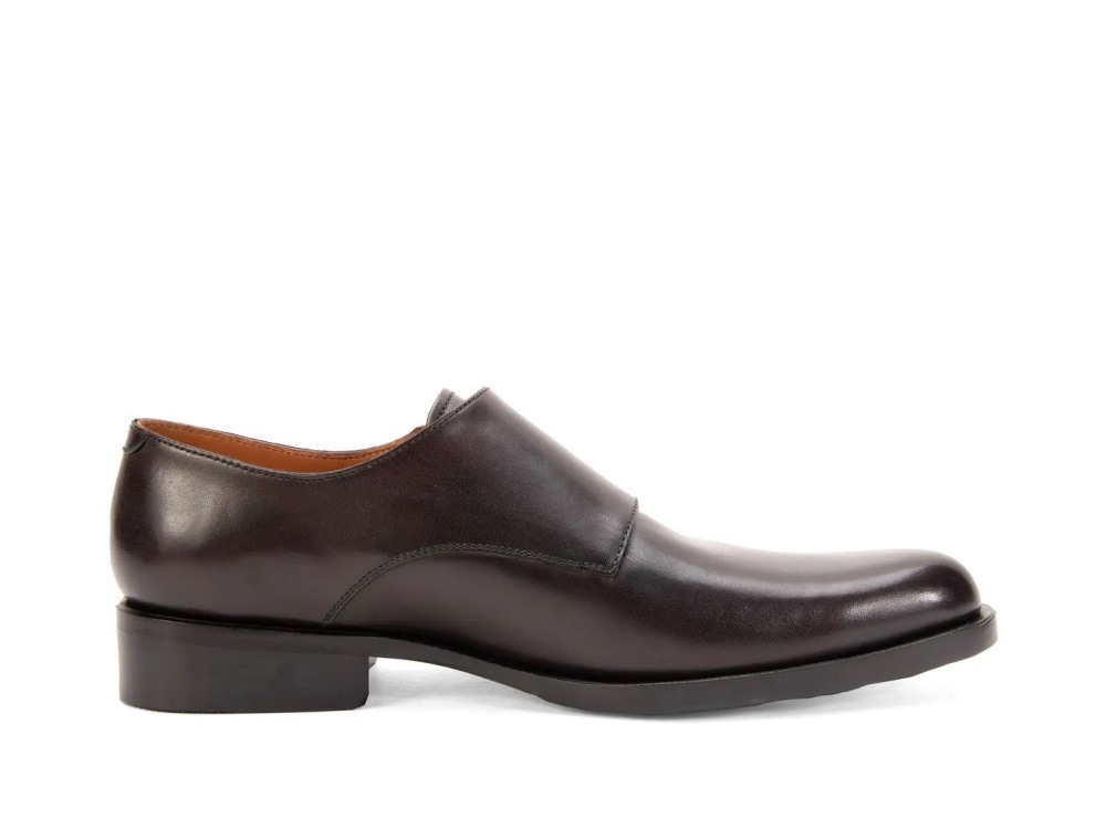 John Fluevog 205 Pine Street - Burgundy/Brown | Classic Double Monk Straps