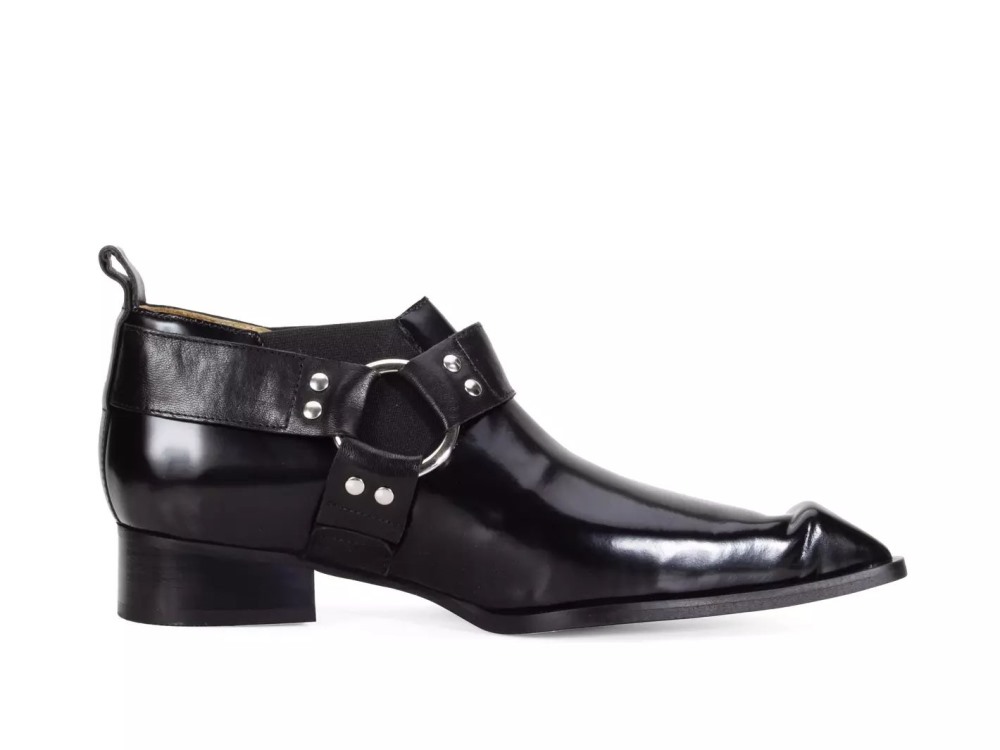 John Fluevog Priscilla - Black | Swordfish Shoes with Harness