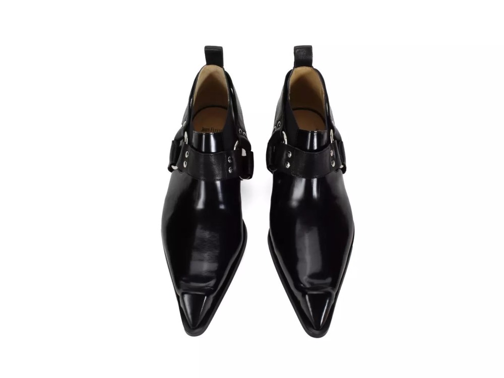 John Fluevog Priscilla - Black | Swordfish Shoes with Harness