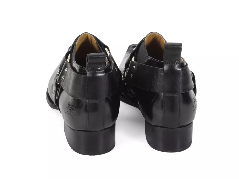 John Fluevog Priscilla - Black | Swordfish Shoes with Harness