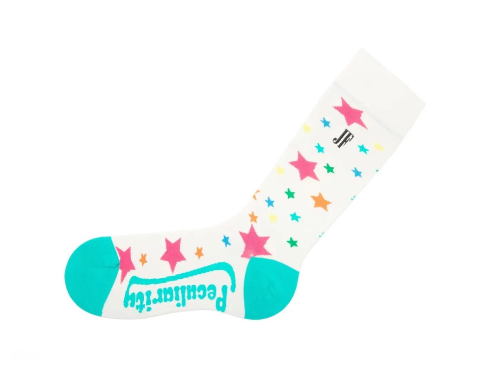 John Fluevog Bianca Vog Socks - Cream/Multi | Starry Socks