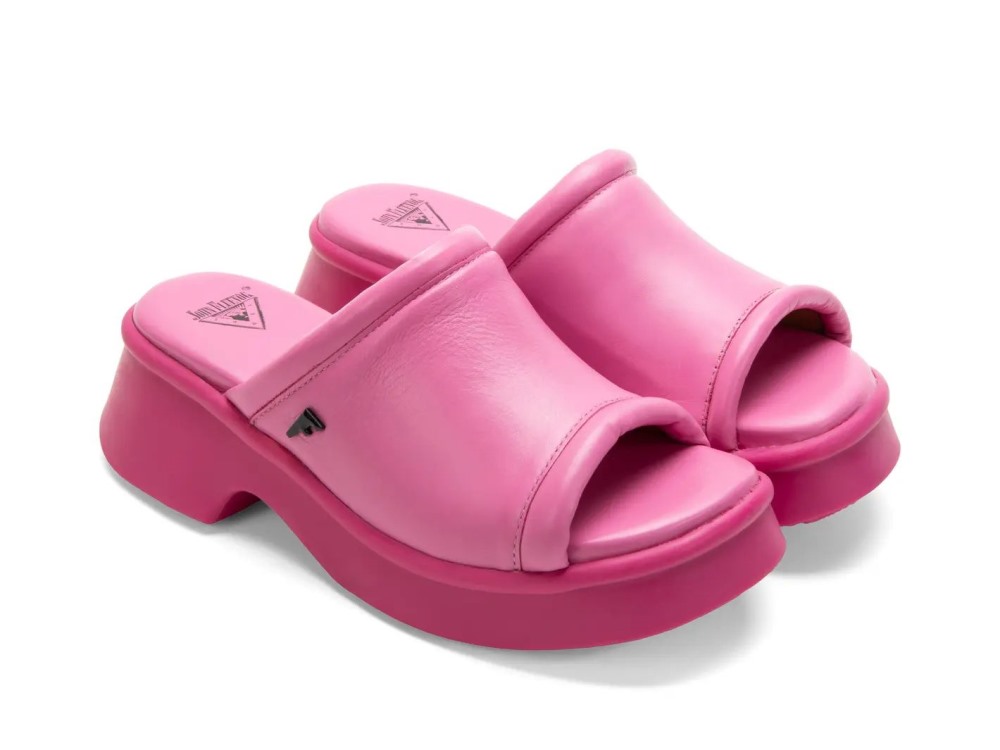 John Fluevog Bergeron - Pink | Comfy Slide Sandals