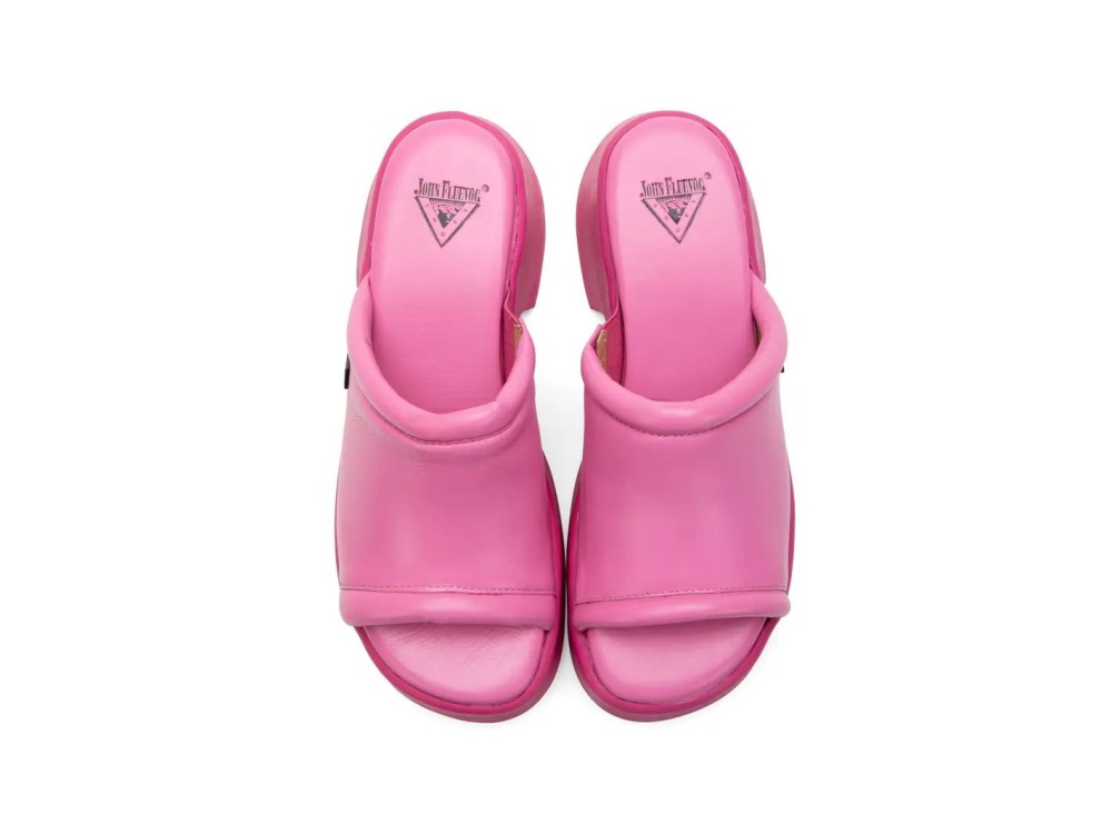 John Fluevog Bergeron - Pink | Comfy Slide Sandals