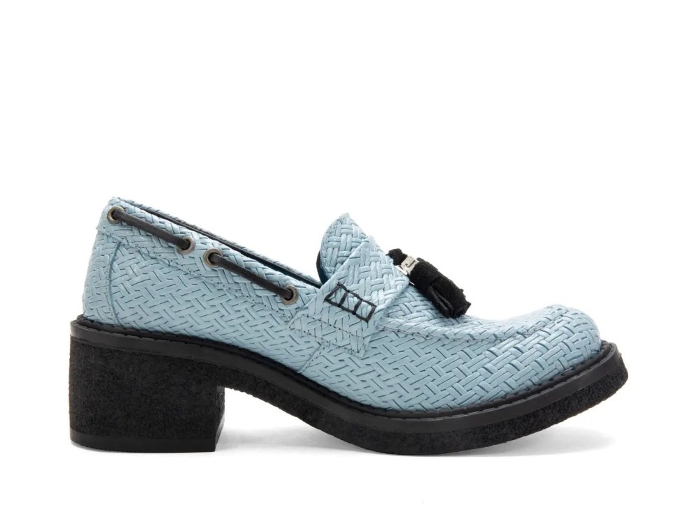 John Fluevog Rover - Blue | Tassel Loafer Heels