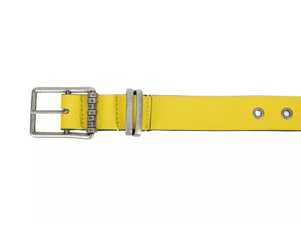John Fluevog Percivale Belt - Yellow/Black | Casual leather belt