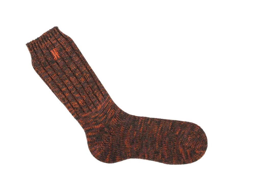 John Fluevog Russo - Orange/Green | Thick Wool Socks