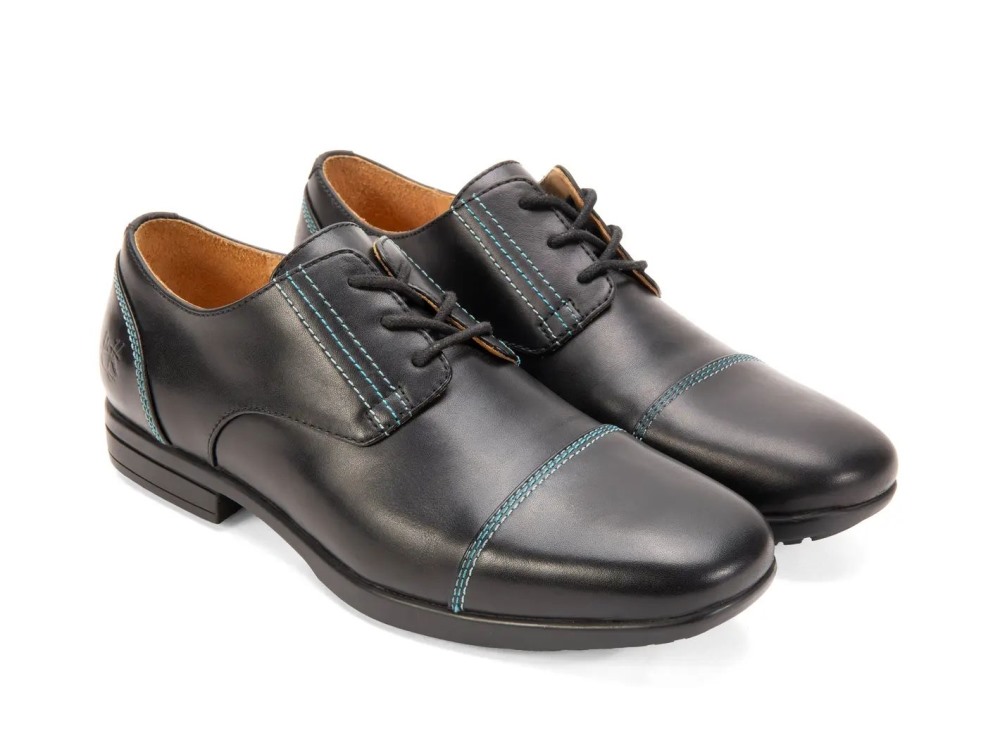 John Fluevog Breton - Black | Leather Derby Shoes