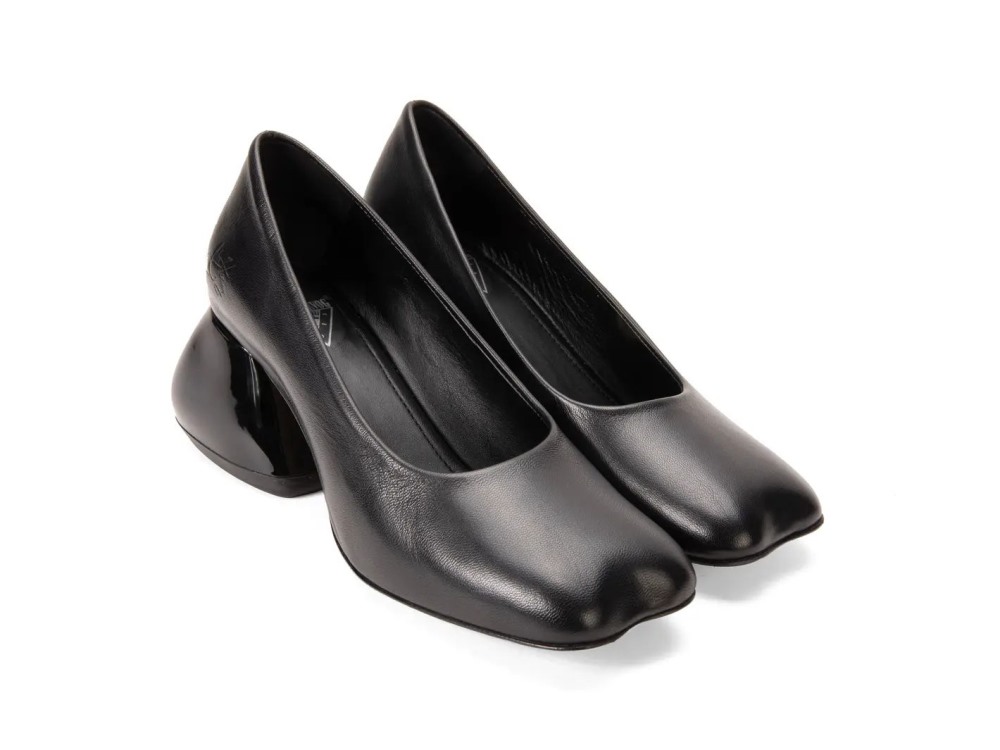 John Fluevog Bells - Black | Heels with Soft Curved Toe