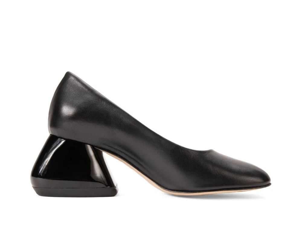 John Fluevog Bells - Black | Heels with Soft Curved Toe