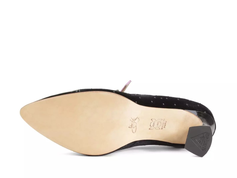 John Fluevog Malala - Black Velvet | Mary Jane Heels