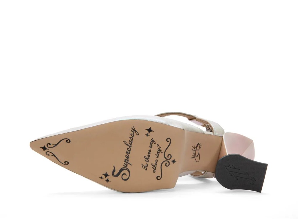 John Fluevog Naomi - White | Strappy Slingback Heels