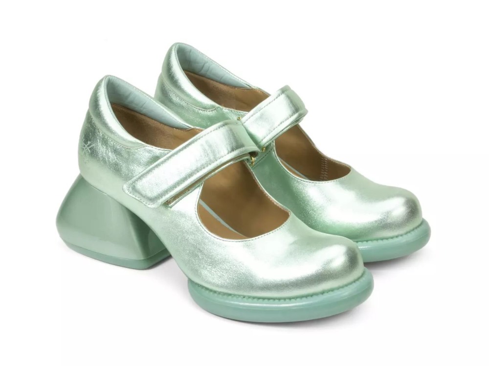 John Fluevog Sol - Mint | Mary Janes with Velcro Strap