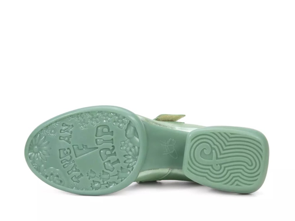 John Fluevog Sol - Mint | Mary Janes with Velcro Strap