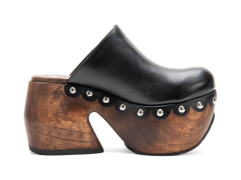 John Fluevog Mule - Black | Platform Clog Mules