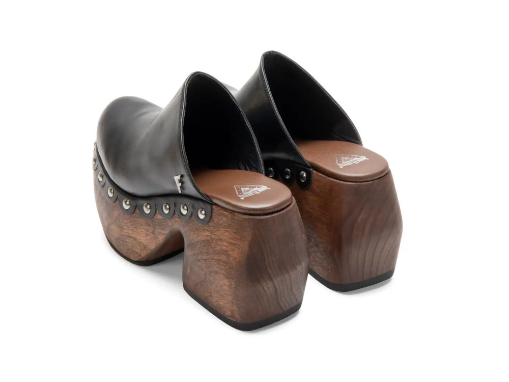 John Fluevog Mule - Black | Platform Clog Mules