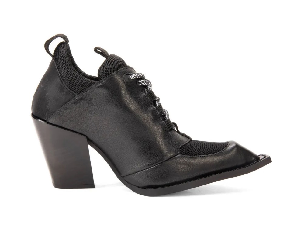 John Fluevog Futuristic Freezie - Black | Sporty Lace-Up Ankle Boots