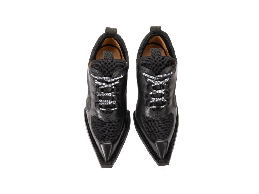 John Fluevog Futuristic Freezie - Black | Sporty Lace-Up Ankle Boots