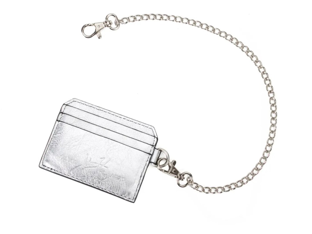 John Fluevog Chain Bobsie Cardholder - Silver | Cardholder with removable chain