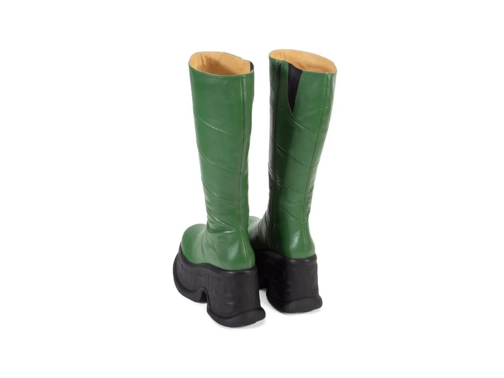 John Fluevog Paloma - Green | Knee-High Platform Boots