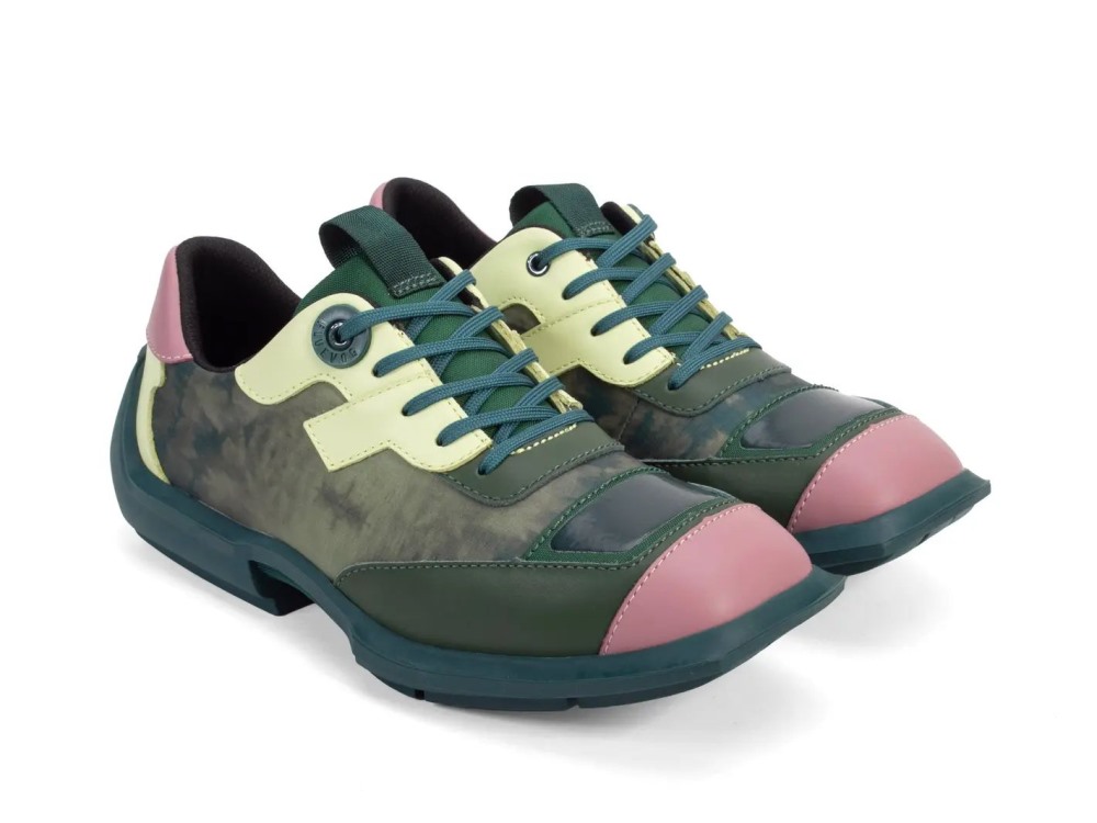 John Fluevog Ethan - Green | Mesh-Lined Lace-Up Shoes