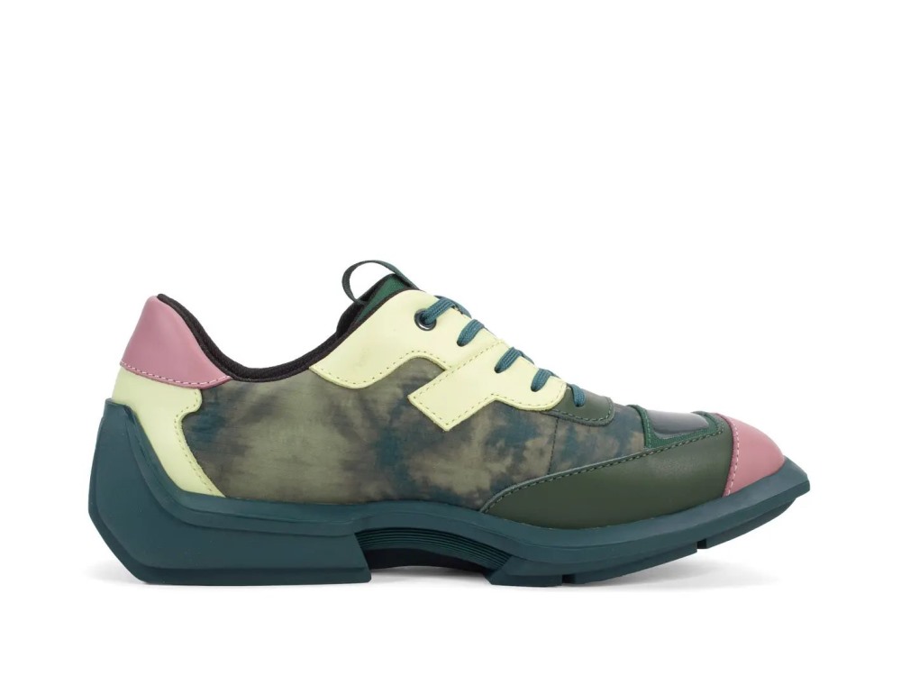 John Fluevog Ethan - Green | Mesh-Lined Lace-Up Shoes