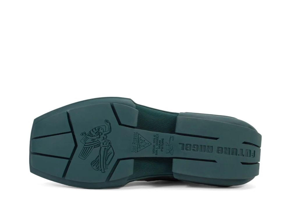 John Fluevog Ethan - Green | Mesh-Lined Lace-Up Shoes