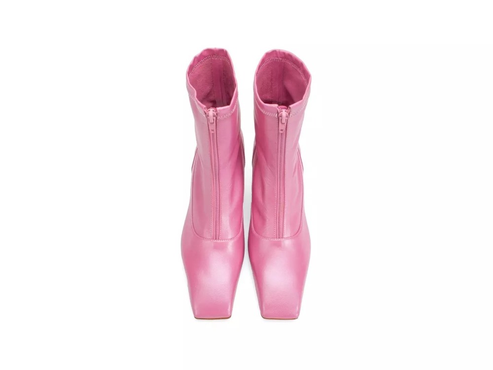 John Fluevog Countess - Pink | Front-Zip Booties