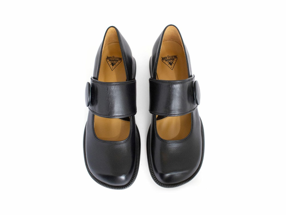 John Fluevog Tippi - Black | Leather Mary Janes