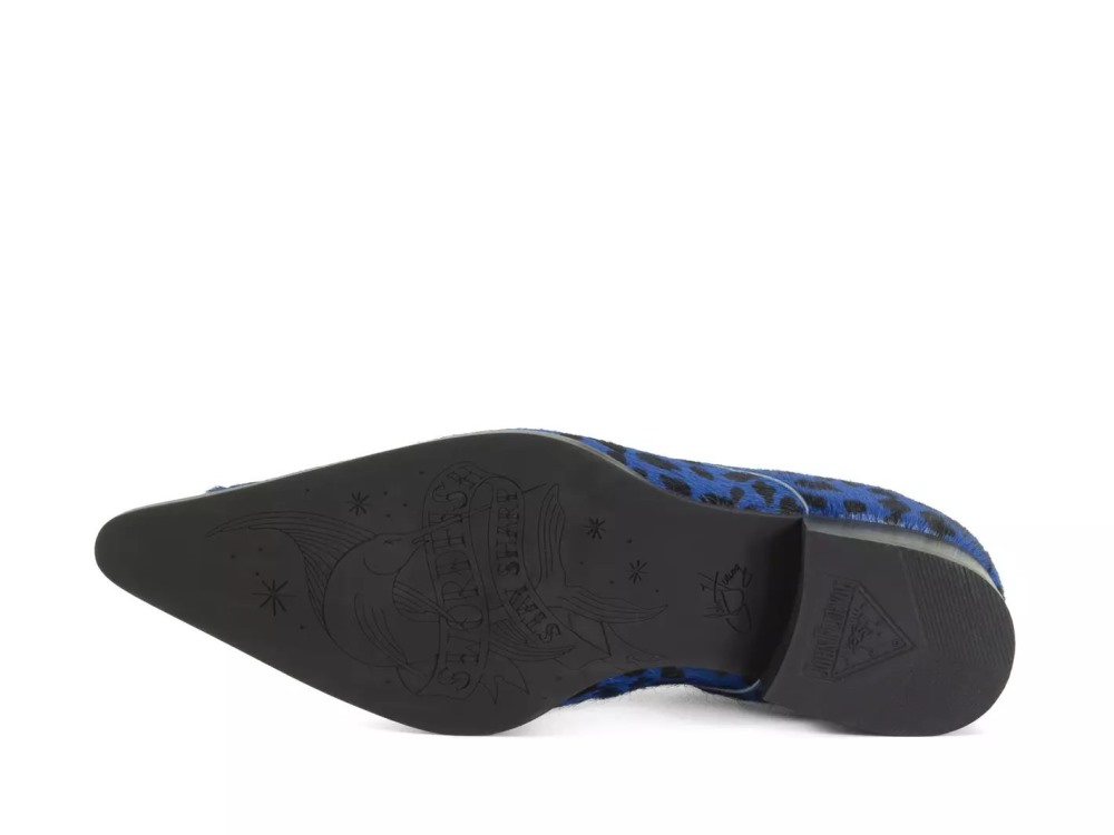 John Fluevog Athena - Blue Cheetah | Sharp Chukka Boots