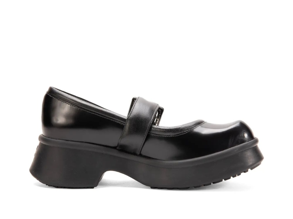 John Fluevog Delight - Black | Classic Mary Janes with Puffy Strap