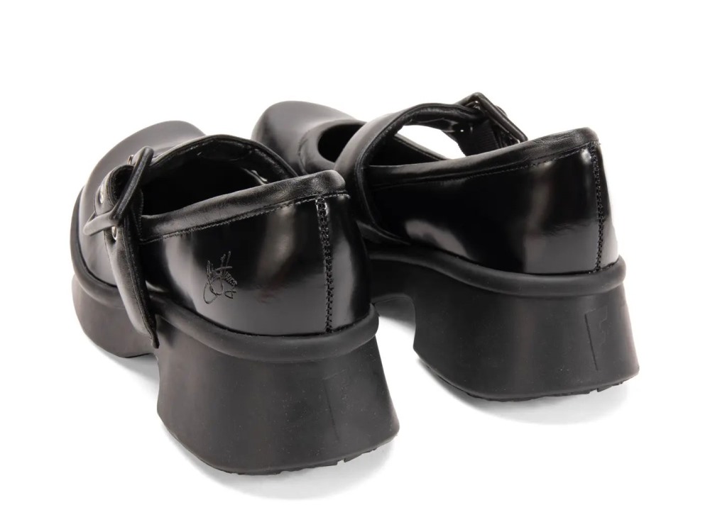 John Fluevog Delight - Black | Classic Mary Janes with Puffy Strap