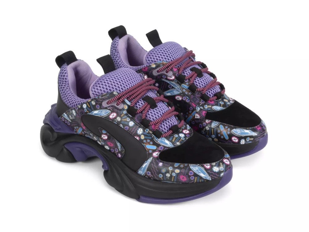 John Fluevog Duesy - Purple/Black | Chunky Sneakers