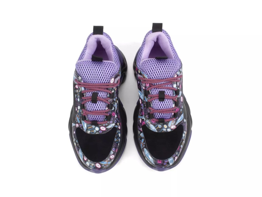 John Fluevog Duesy - Purple/Black | Chunky Sneakers