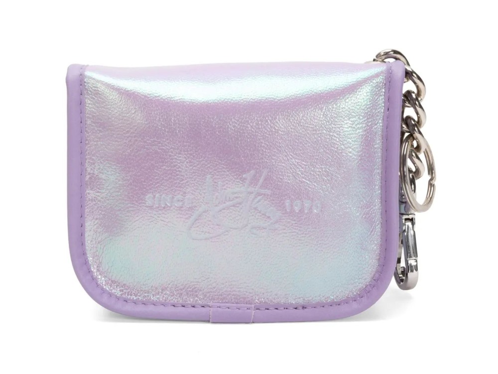 John Fluevog Zippy - Purple Metallic | Keychain Wallet With Star Closure