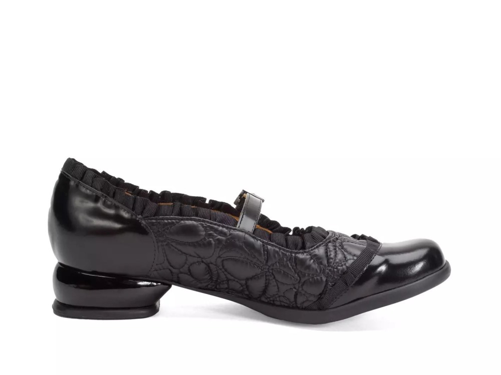 John Fluevog Sandz - Black | Mary Janes shoes with Ruffles