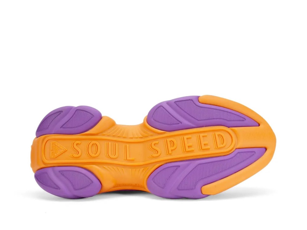 John Fluevog Bonneville - Purple/Orange | Mesh Lace-Up Sneakers