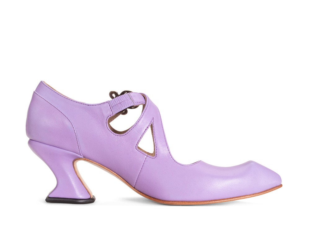 John Fluevog Maddalena - Lavender | Elegant Heels with Strap