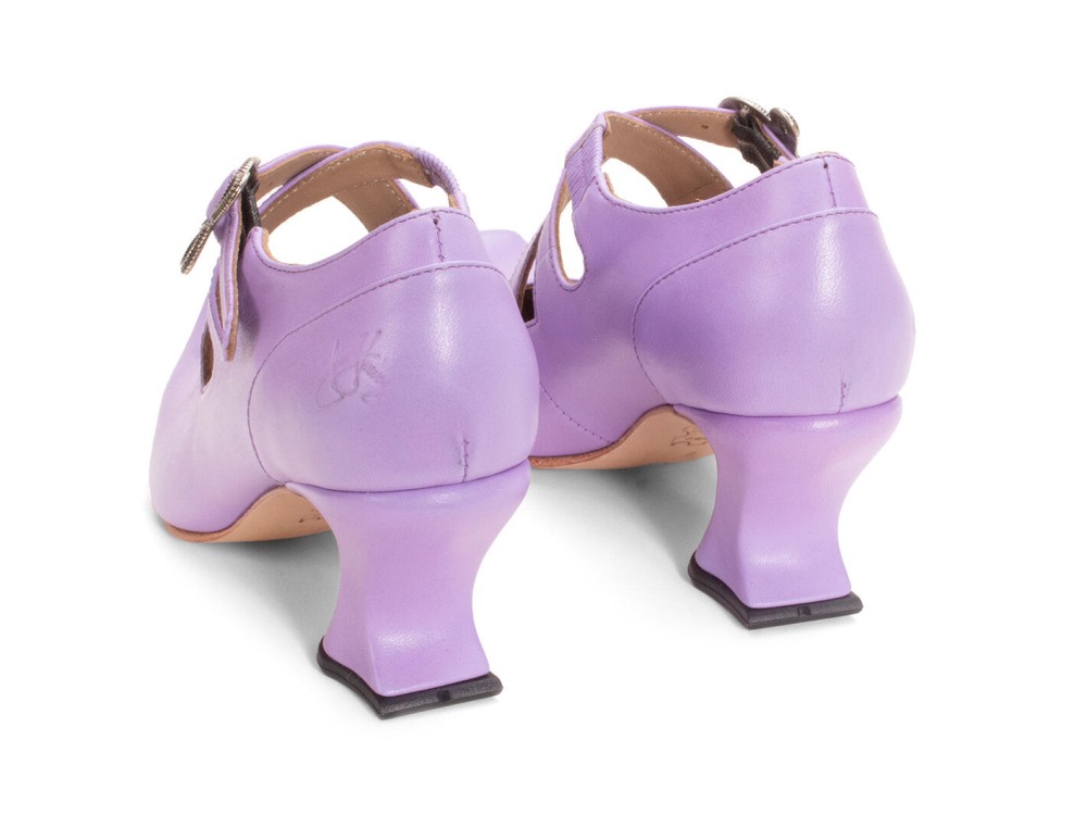 John Fluevog Maddalena - Lavender | Elegant Heels with Strap
