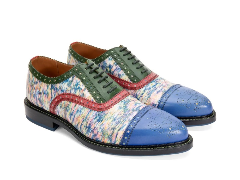 John Fluevog Edda - Multi Colour | Leather Pointed Toe Brogue Oxfords