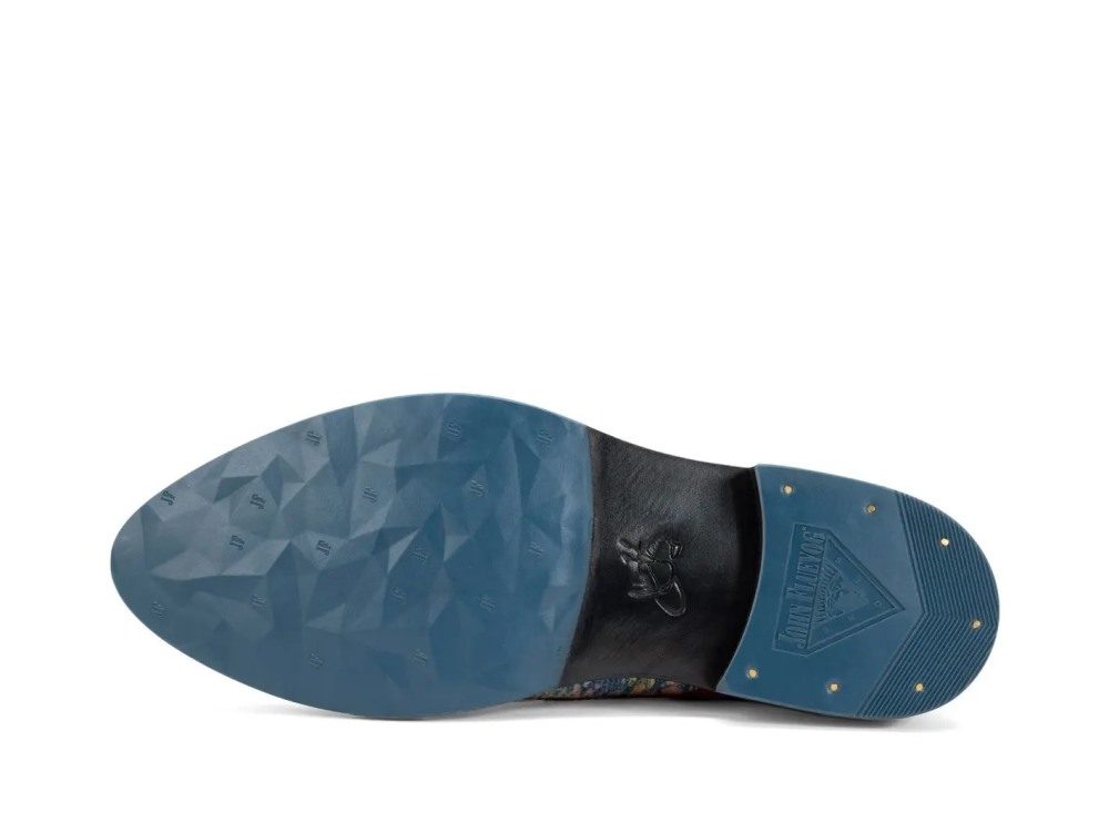 John Fluevog Edda - Multi Colour | Leather Pointed Toe Brogue Oxfords
