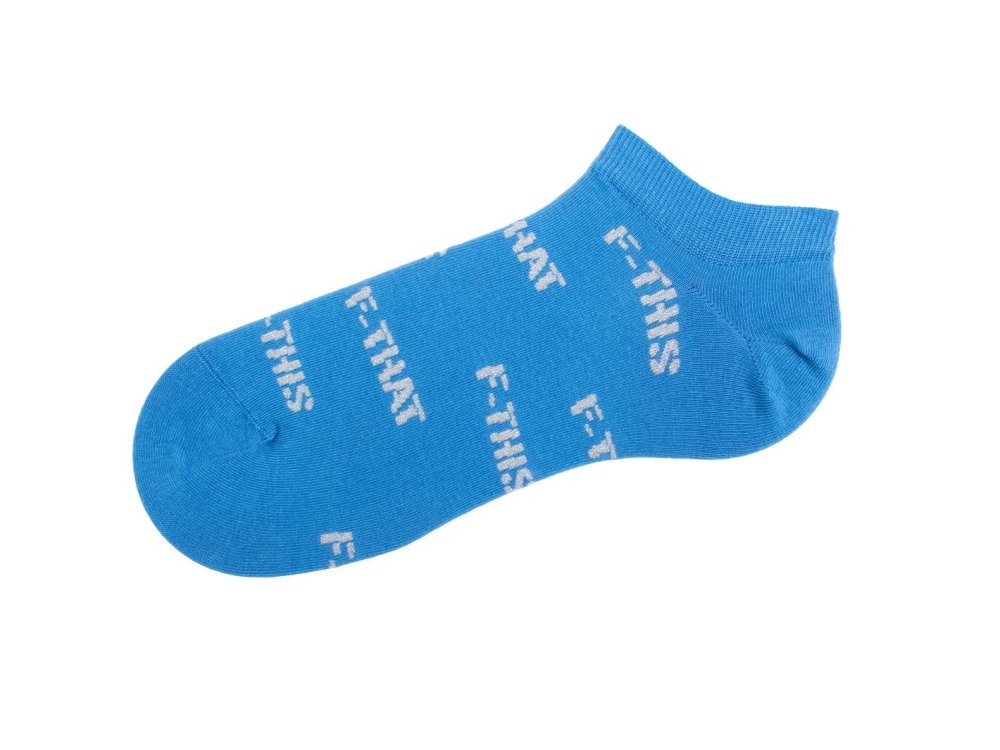 John Fluevog Xay-Ha Vog Socks (3-Pack) - Purple/Blue/Pink | 3-Pack No-Show Sock
