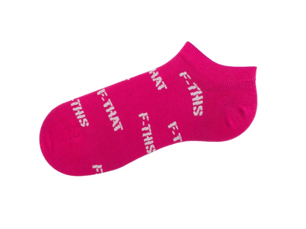 John Fluevog Xay-Ha Vog Socks (3-Pack) - Purple/Blue/Pink | 3-Pack No-Show Sock