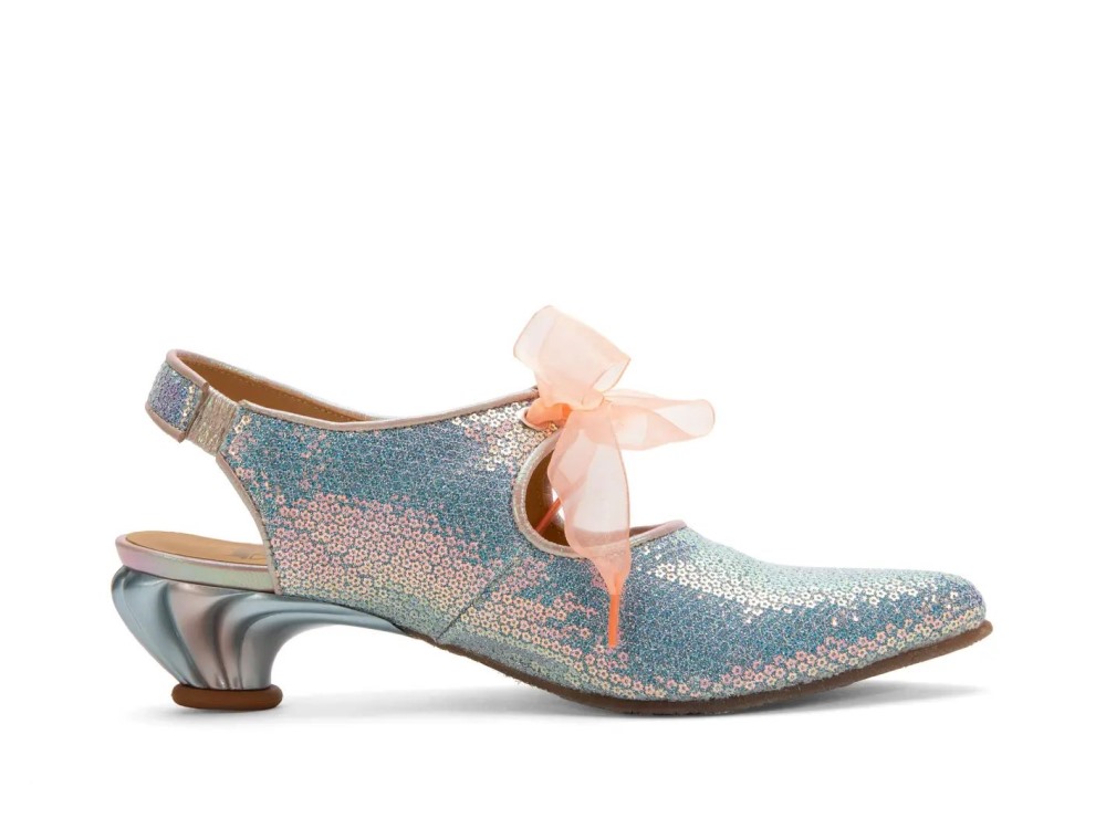 John Fluevog Ficta - Iridescent Sequin | Elegant Slingback Heels