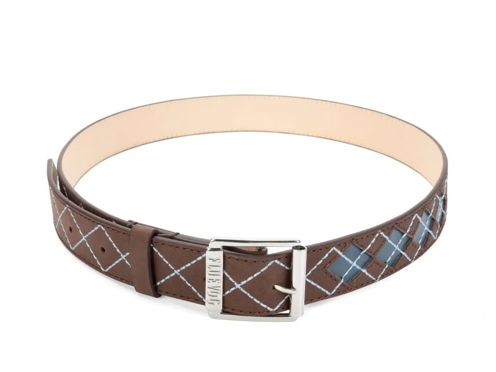 John Fluevog Nelson Belt - Brown/Blue | Argyle Style Belt