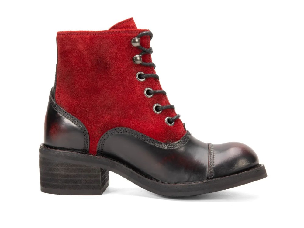 John Fluevog 441 Victor - Red | Lace-Up Ankle Boots
