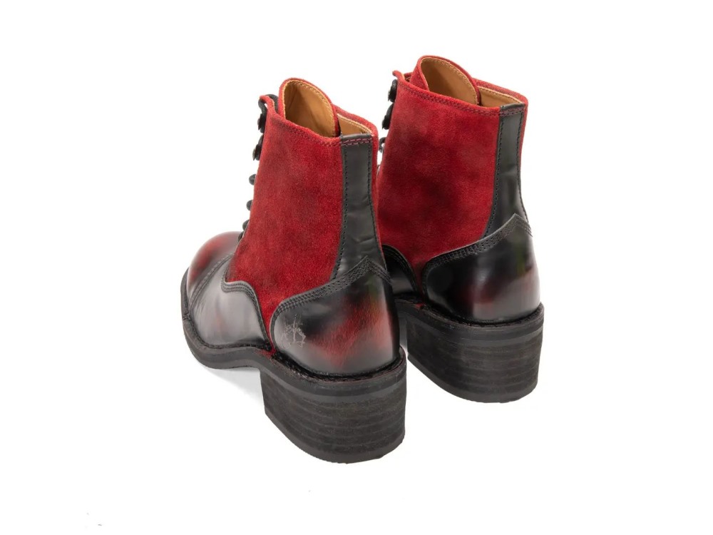 John Fluevog 441 Victor - Red | Lace-Up Ankle Boots