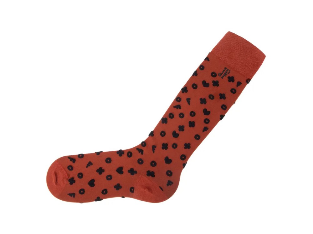 John Fluevog Soki - Brown/Black | Knee-High Fluffy Icon Socks