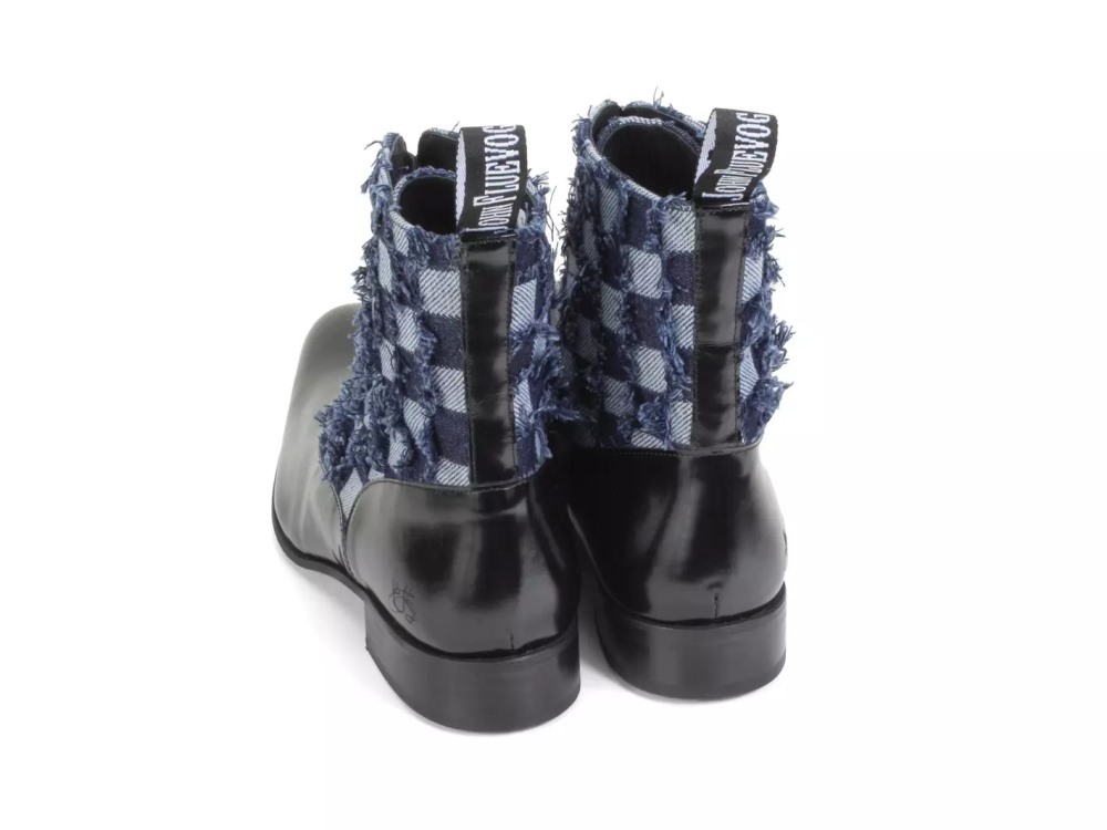 John Fluevog Castellano - Denim | Classic Lace-Up Boots