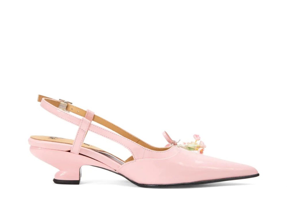 John Fluevog Arla - Pink | Pointed Slingback Heels