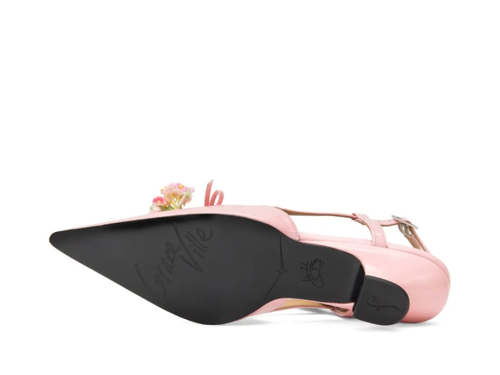 John Fluevog Arla - Pink | Pointed Slingback Heels
